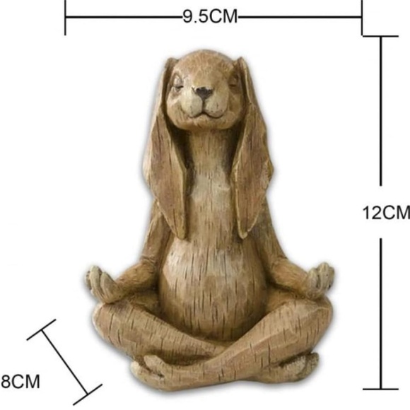 Yoga Bunny Statue - Picture 2 of 7